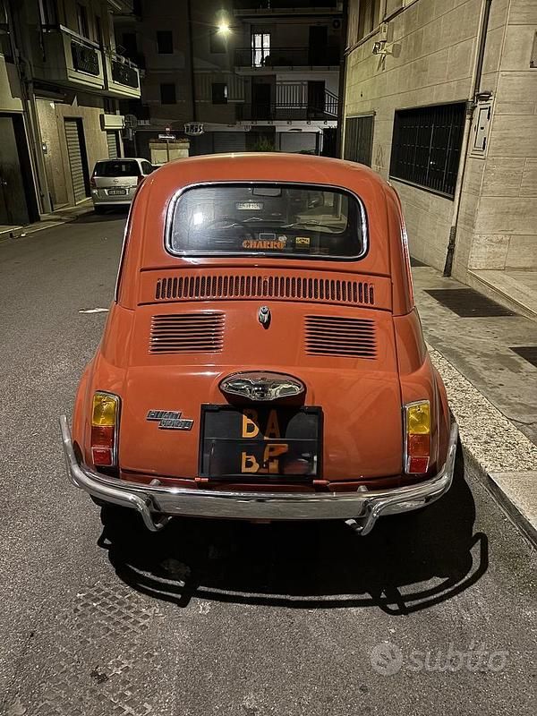 Usata Fiat 500 1970 Rosso Berlina