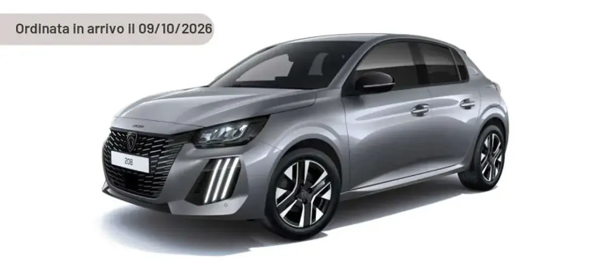 Nuova Peugeot e-208 Allure 56 kW (77 CV) 2025 Argento Utilitaria