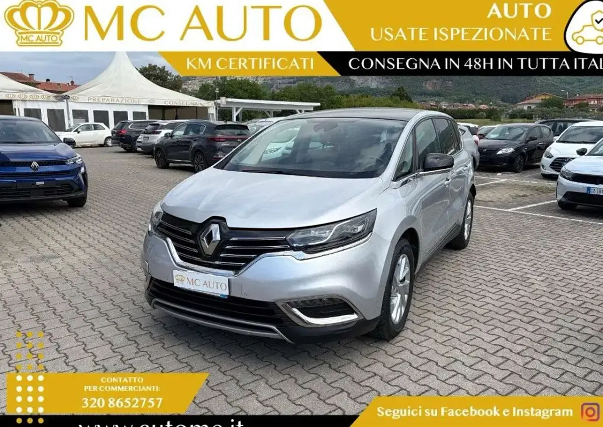 Usata Renault Espace Intens 160 CV (117 kW) 2015 Argento Monovolume