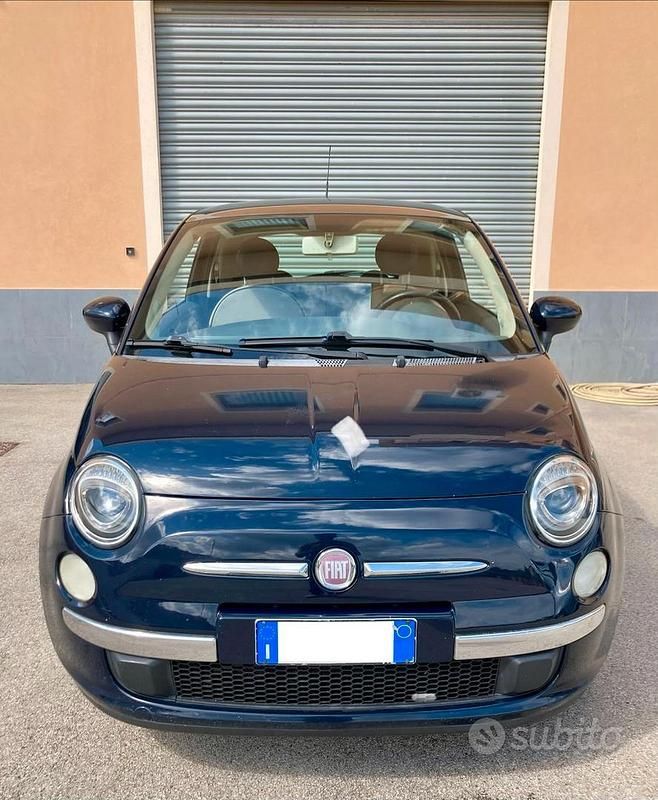 Usata Fiat 500 Lounge 75 CV (55 kW) 2009 Blu Cabrio