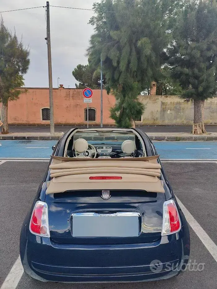 Usata Fiat 500C Lounge 69 CV (50 kW) 2011 Bluazzurro Cabrio