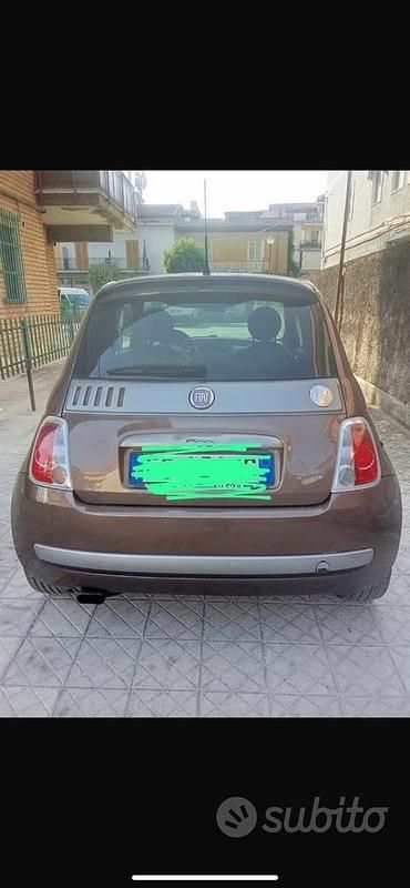 Usata Fiat 500 75 CV (55 kW) 2010 Marrone Utilitaria
