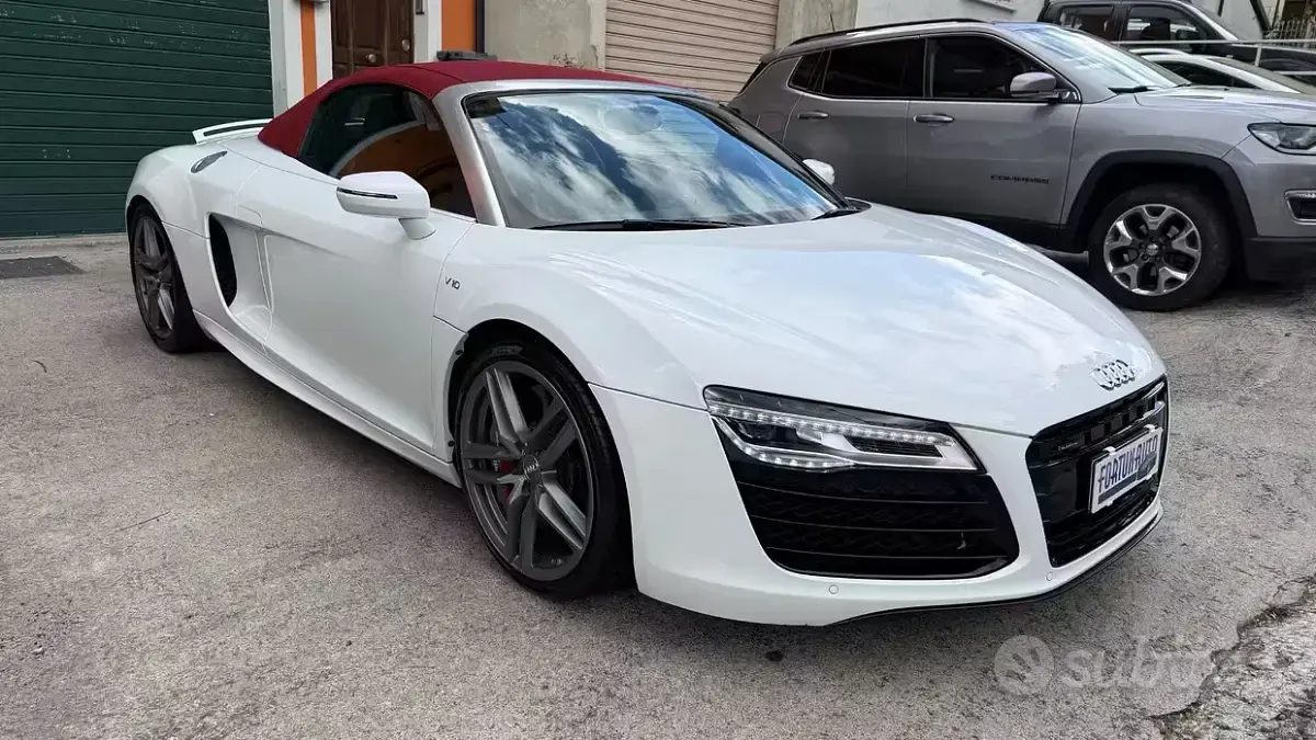 Usata Audi R8 Spyder 525 CV (386 kW) 2012 Bianco Cabrio
