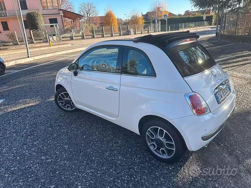 Usata Fiat 500C Lounge 69 CV (50 kW) 2009 Bianco Cabrio