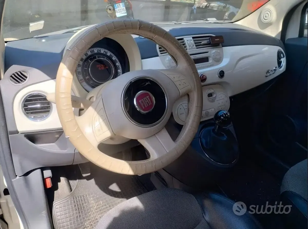 Usata Fiat 500 75 CV (55 kW) 2012 Bianco Cabrio