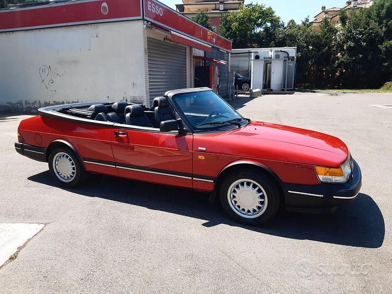 Usata Saab 900 Cabriolet 141 CV (103 kW) 1992 Rosso Cabrio