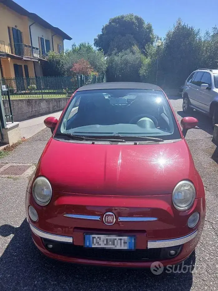Usata Fiat 500 69 CV (50 kW) 2009 Rosso Cabrio
