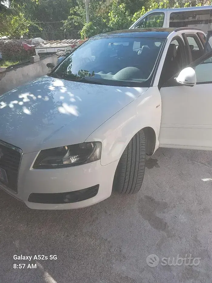 Usata Audi A3 Sportback S-Line 105 CV (77 kW) 2009 Bianco Utilitaria