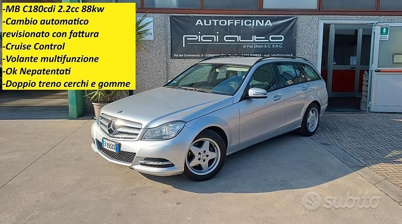 Usata Mercedes C180 120 CV (88 kW) 2013 Grigio Station wagon