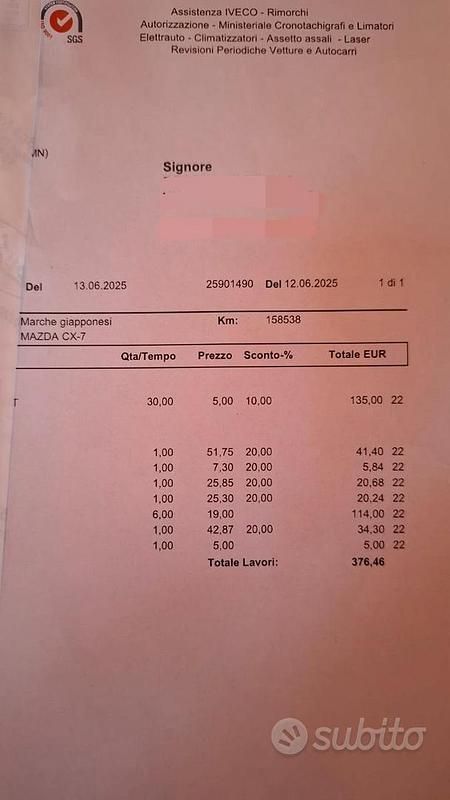 Usata Mazda CX-7 173 CV (127 kW) 2012 Nero SUV