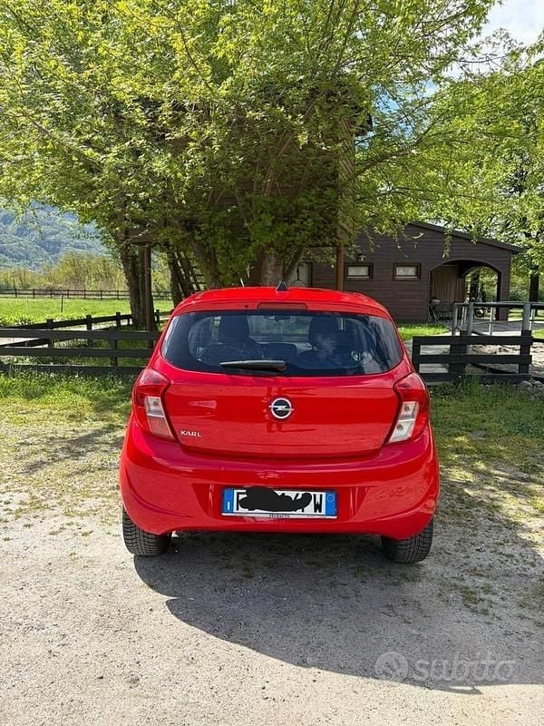 Usata Opel Karl Cosmo 75 CV (55 kW) 2015 Rosso Utilitaria