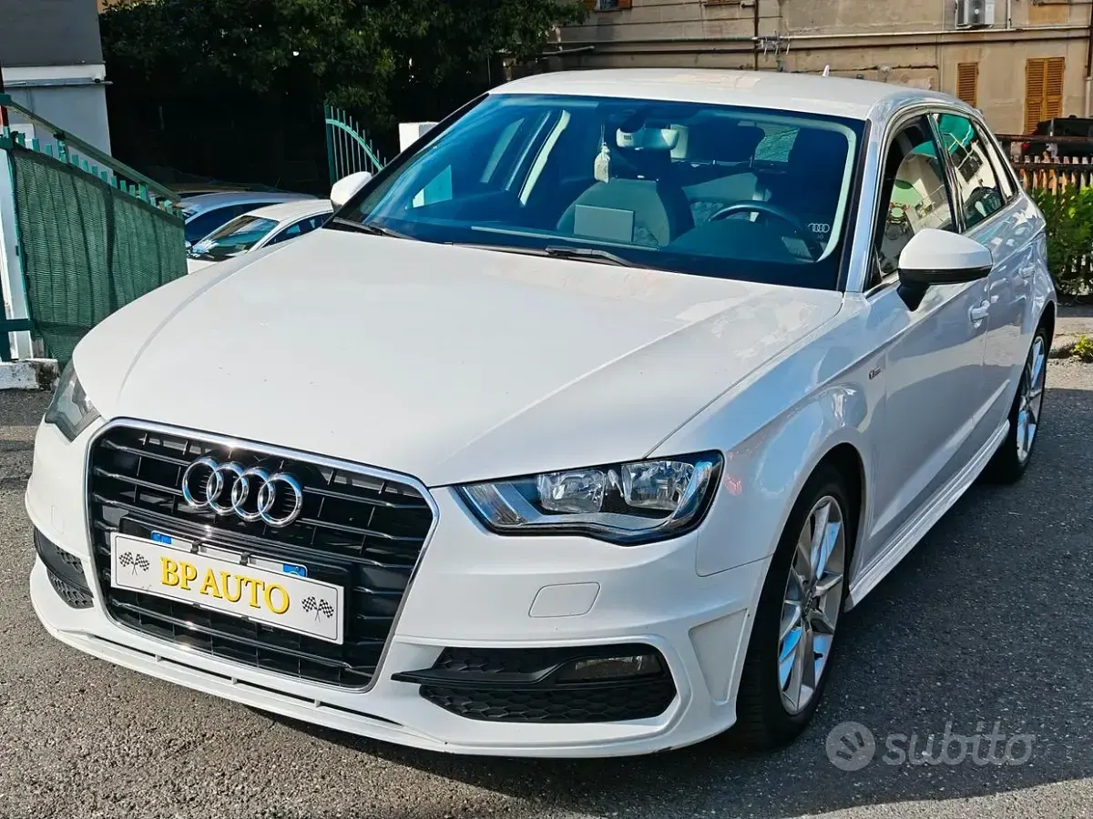 Usata Audi A3 S-Line 110 CV (80 kW) 2015 Bianco Berlina