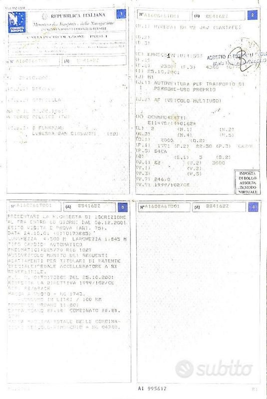 Usata Hyundai Santa Fe 113 CV (83 kW) 2001 Grigio SUV