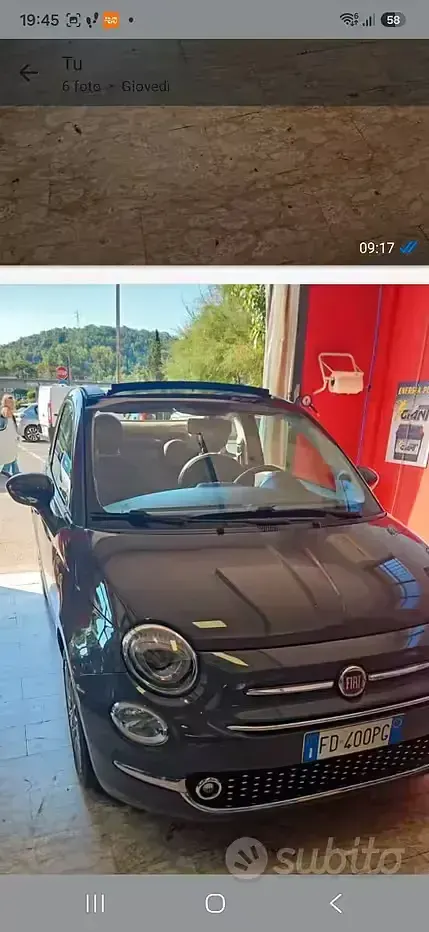 Usata Fiat 500 105 CV (77 kW) 2016 Grigio Cabrio