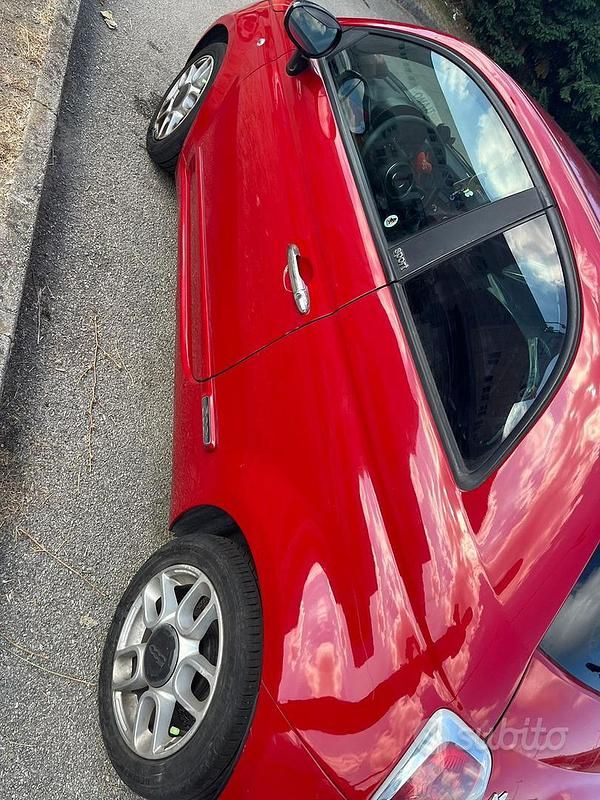 Usata Fiat 500 Pop 75 CV (55 kW) 2009 Rosso Cabrio
