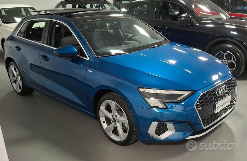 Usata Audi A3 S-Line 150 CV (110 kW) 2020 Blu/azzurro Berlina
