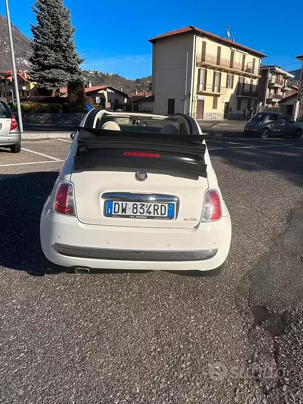 Usata Fiat 500C Lounge 69 CV (50 kW) 2009 Bianco Cabrio