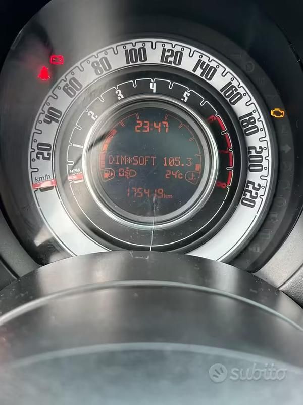 Usata Fiat 500 2009 Rosso Cabrio