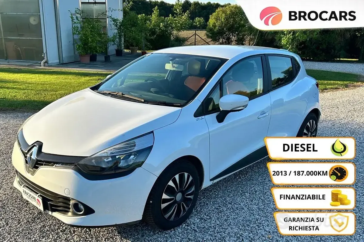 Usata Renault Clio IV 75 CV (55 kW) 2013 Bianco Berlina