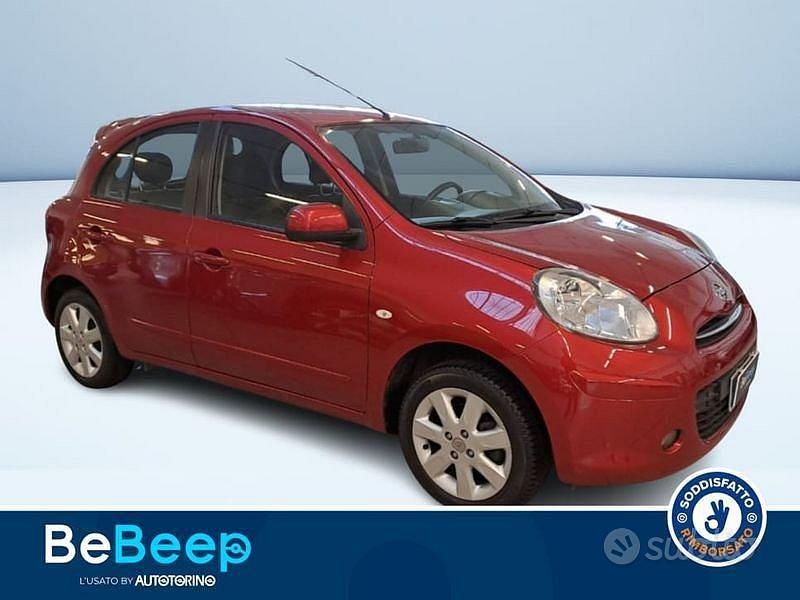 Usata Nissan Micra Acenta 98 CV (72 kW) 2011 Rosso metallizzato Utilitaria