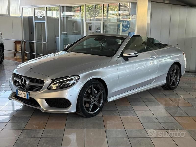 Usata Mercedes C220 Premium 194 CV (142 kW) 2018 Argento Cabrio