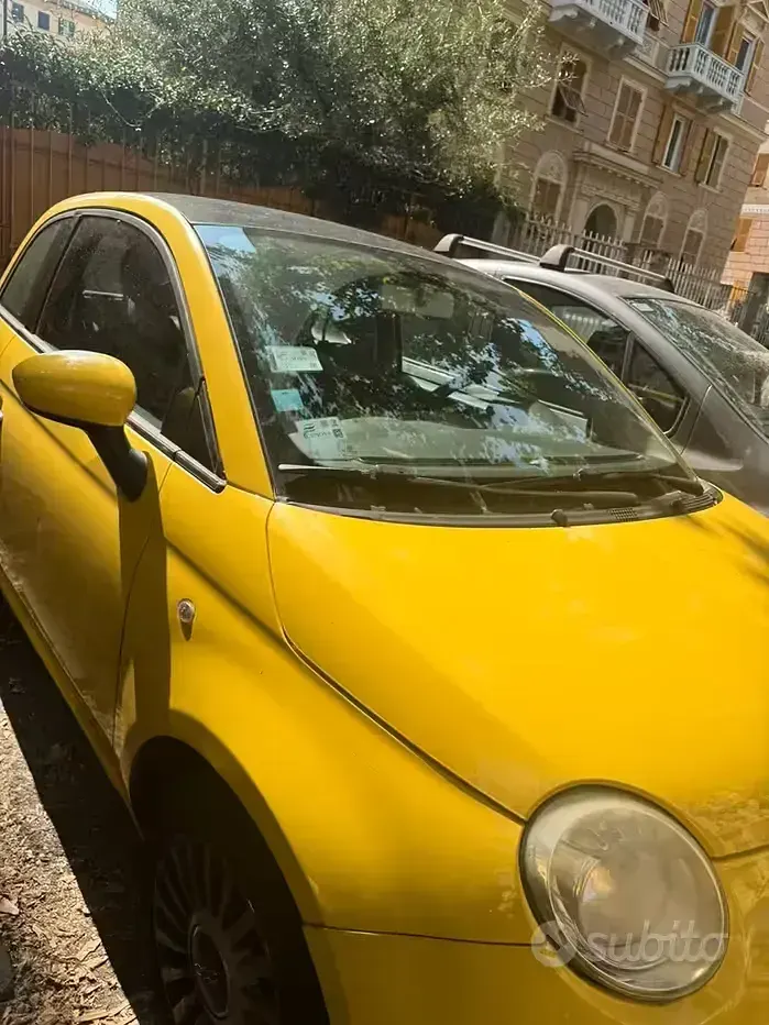 Usata Fiat 500 Lounge 69 CV (50 kW) 2009 Giallo Cabrio