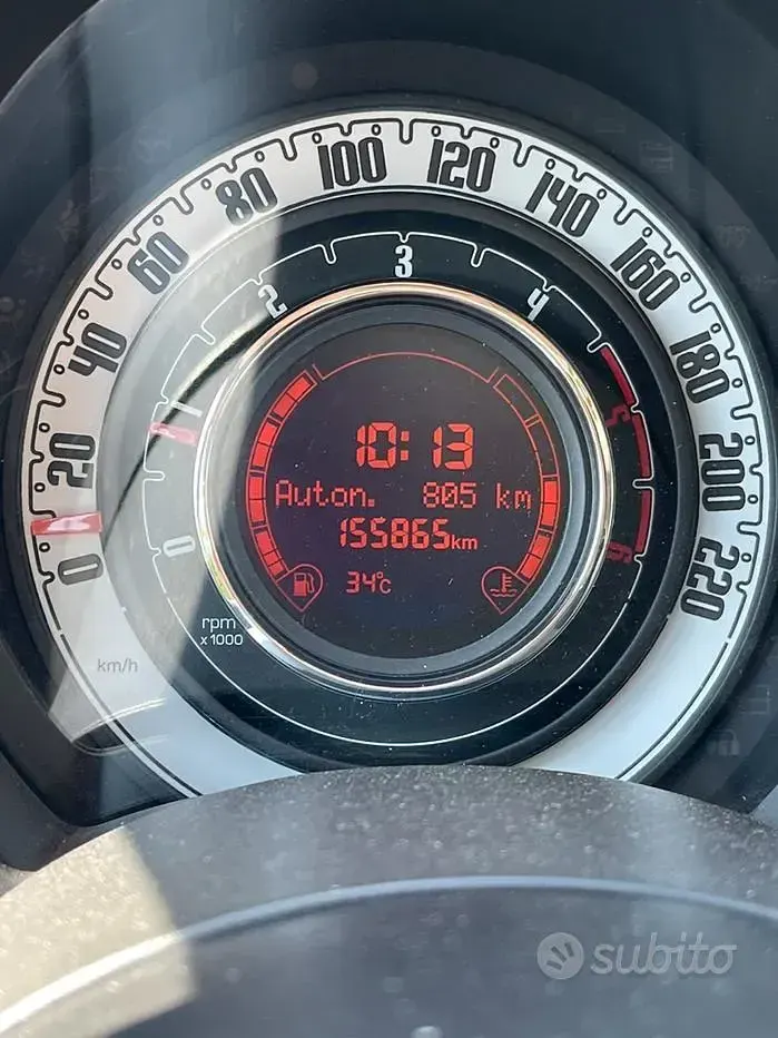 Usata Fiat 500 75 CV (55 kW) 2010 Nero Berlina