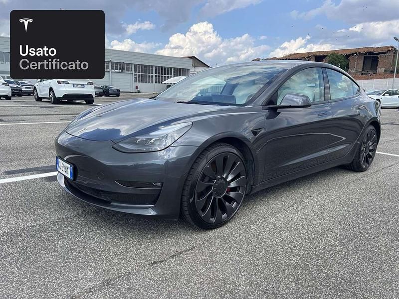 Midnight silver metallic Usata 2022 Tesla Model 3 Performance Tre volumi | 33.500 € (Buon prezzo) - Immagine 1/4
