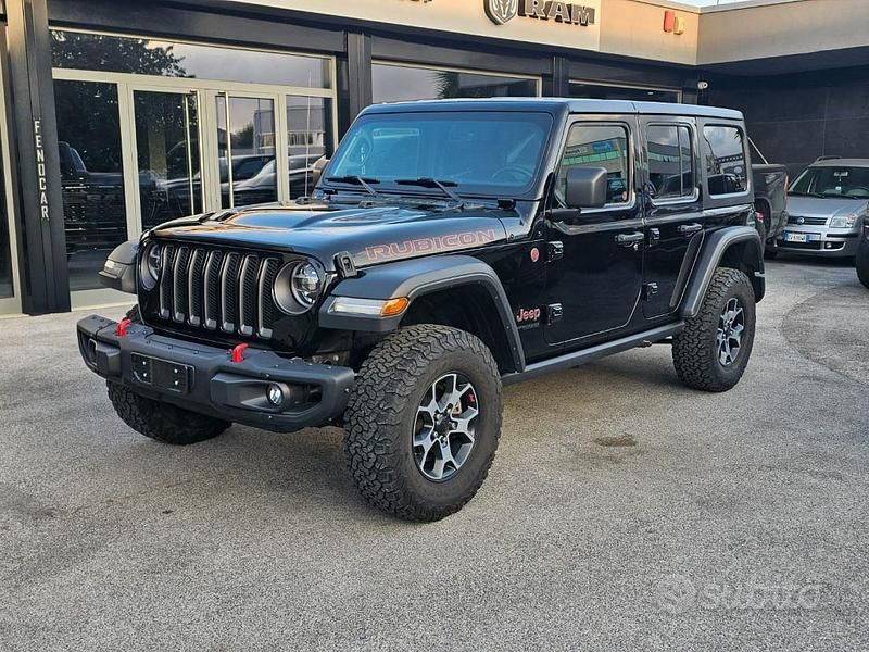 Usata Jeep Wrangler Unlimited Rubicon 288 CV (211 kW) 2019 Nero pastello SUV