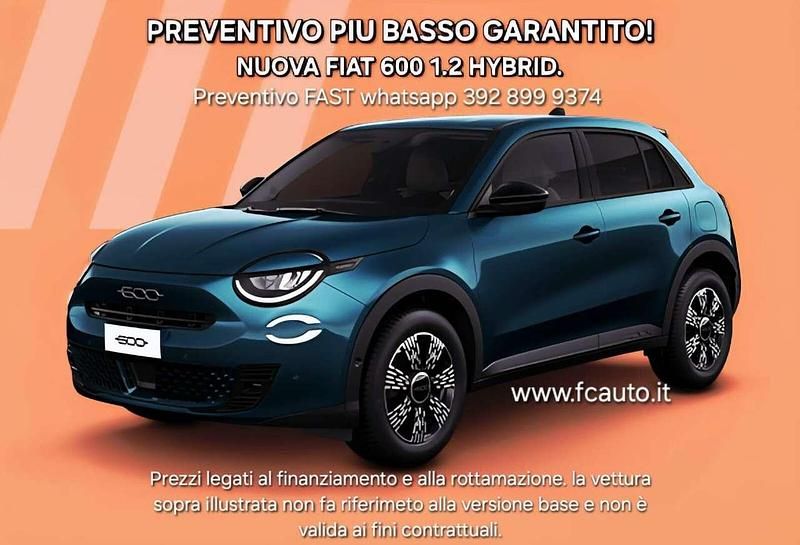 Nuova Fiat 600 101 CV (74 kW) 2025 Rosso SUV