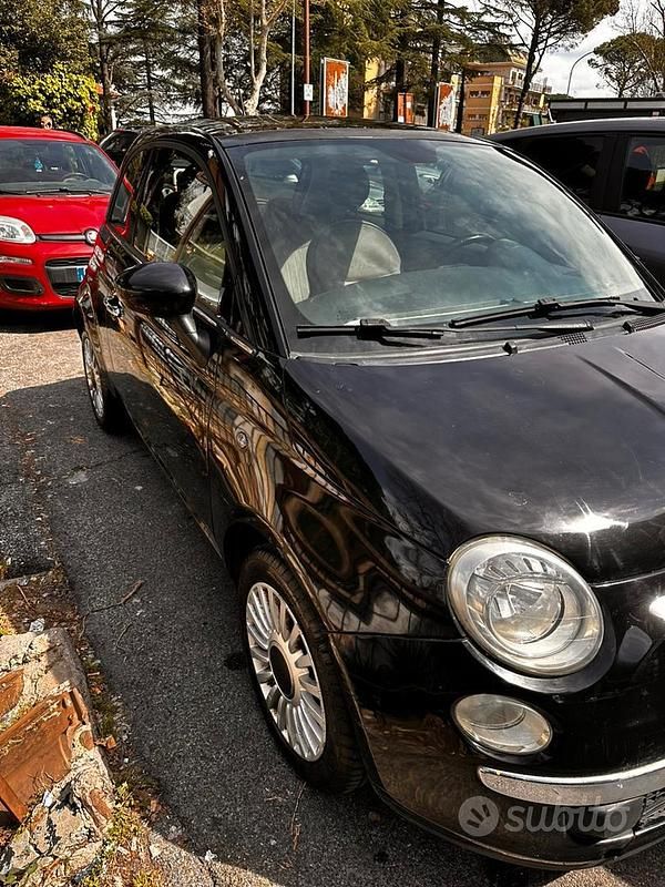 Usata Fiat 500 Lounge 75 CV (55 kW) 2009 Nero Cabrio