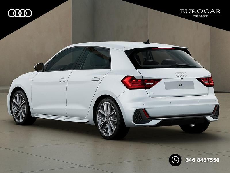 Nuova Audi A1 Sportback S-Line 116 CV (85 kW) 2025 Bianco ghiacciaio metallizzato Utilitaria