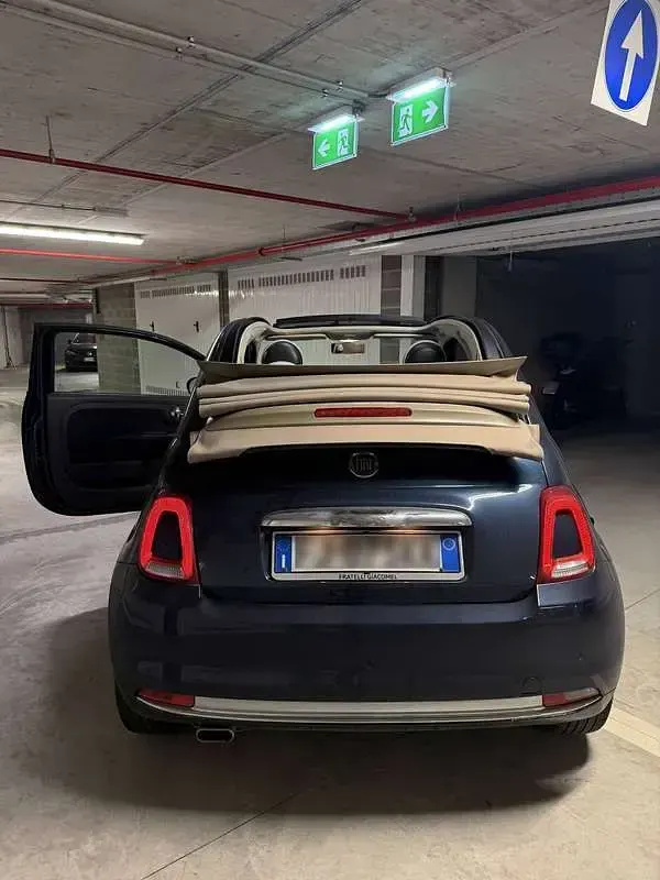 Usata Fiat 500C Lounge 69 CV (50 kW) 2017 Blu/azzurro Cabrio