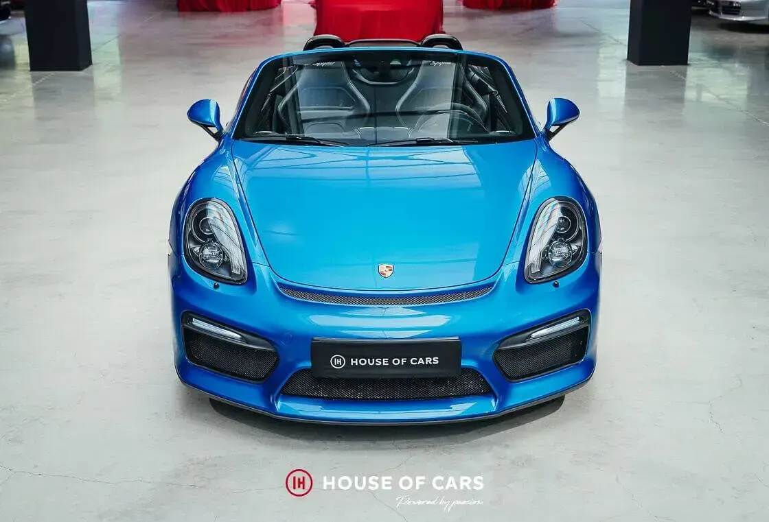 Usata Porsche Boxster Spyder 375 CV (275 kW) 2016 Blu Cabrio
