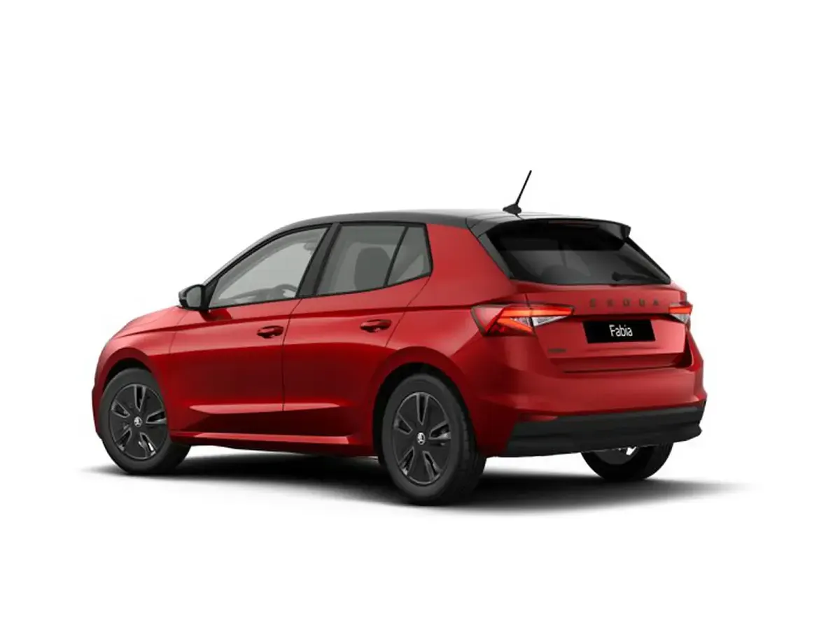 Nuova Skoda Fabia 95 CV (69 kW) 2026 Rosso velluto metallizzato nero tulipano Utilitaria