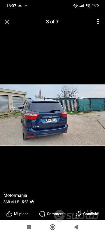Usata Ford C-MAX Titanium 115 CV (84 kW) 2013 Blu Monovolume