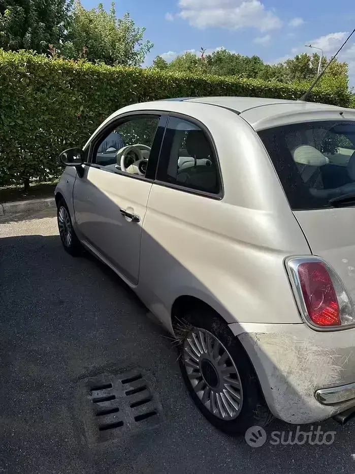 Usata Fiat 500 75 CV (55 kW) 2009 Bianco Cabrio
