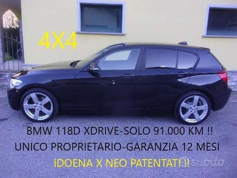 Usata BMW 118 Sport Line 143 CV (105 kW) 2013 Nero Utilitaria