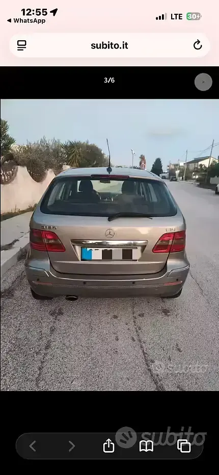 Usata Mercedes B180 109 CV (80 kW) 2007 Grigio Monovolume