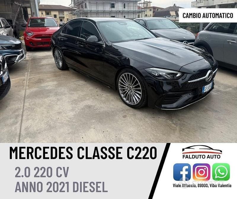 Usata Mercedes C220 Premium 220 CV (161 kW) 2021 Nero Berlina