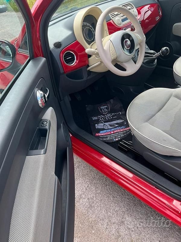 Usata Fiat 500 69 CV (50 kW) 2009 Rosso Cabrio