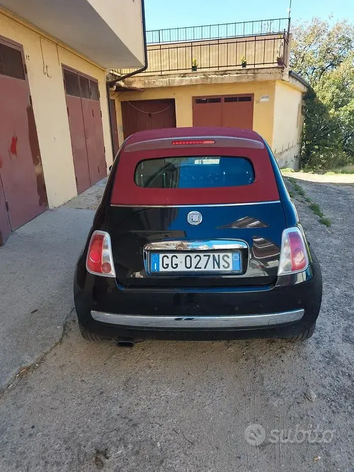 Usata Fiat 500 75 CV (55 kW) 2010 Nero Cabrio