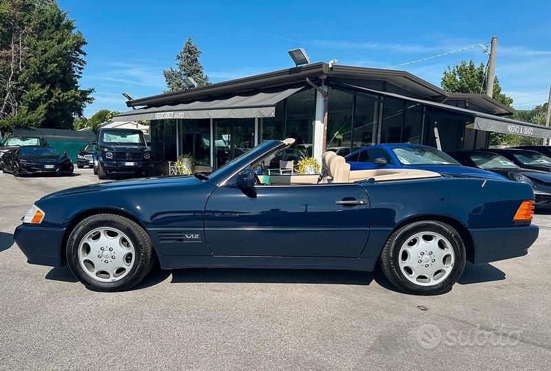 Usata Mercedes SL600 394 CV (289 kW) 1995 Blu Cabrio