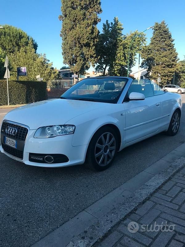 Usata Audi A4 Cabriolet S-Line 170 CV (125 kW) 2008 Bianco Cabrio