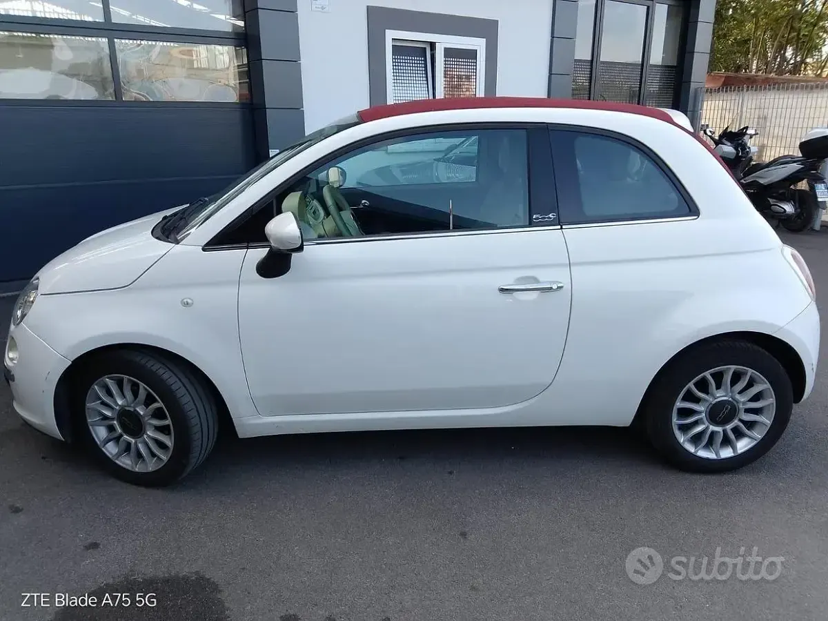 Usata Fiat 500 75 CV (55 kW) 2012 Bianco Cabrio