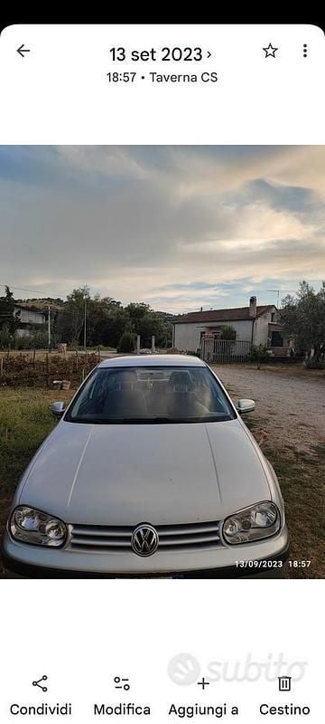Usata VW Golf IV 100 CV (73 kW) 2000 Grigio Utilitaria