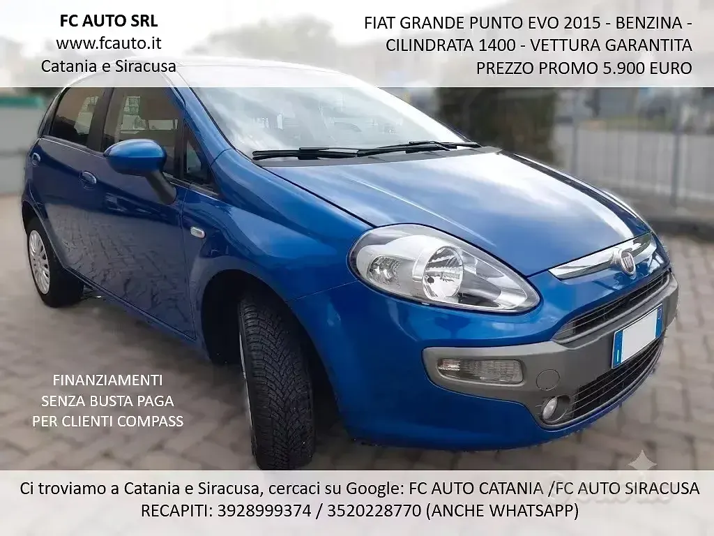 Usata Fiat Punto Lounge 77 CV (56 kW) 2015 Utilitaria