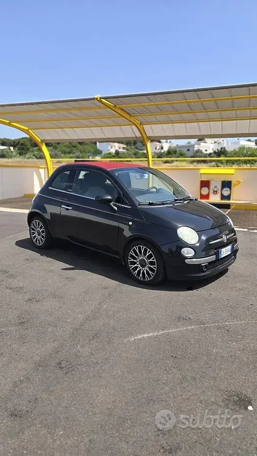 Usata Fiat 500 75 CV (55 kW) 2010 Nero Cabrio