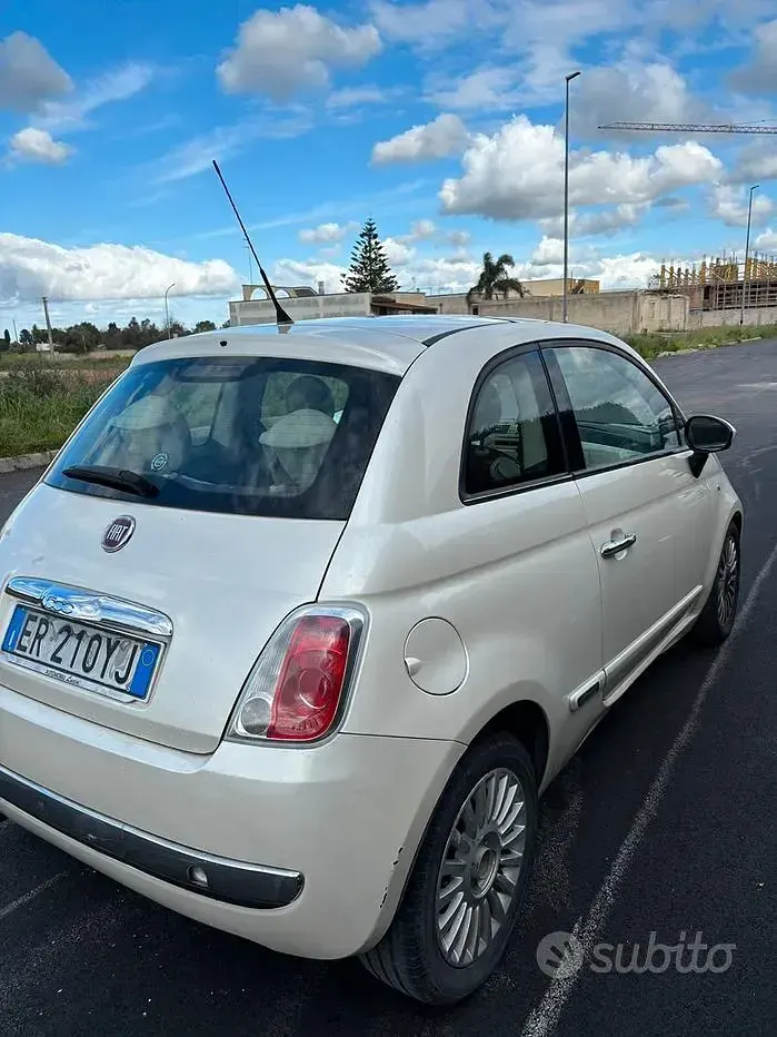 Usata Fiat 500 75 CV (55 kW) 2009 Bianco Cabrio