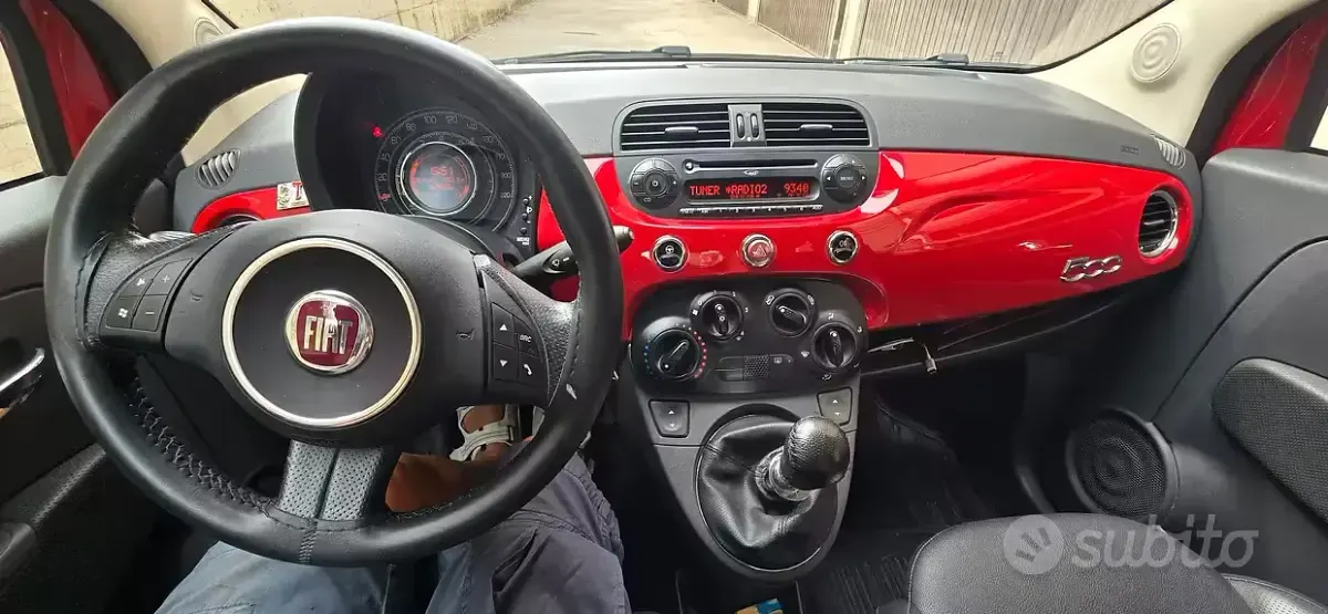 Usata Fiat 500 Sport 69 CV (50 kW) 2009 Rosso Cabrio